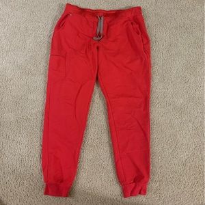 TXXL red Figs jogger scrub pants.